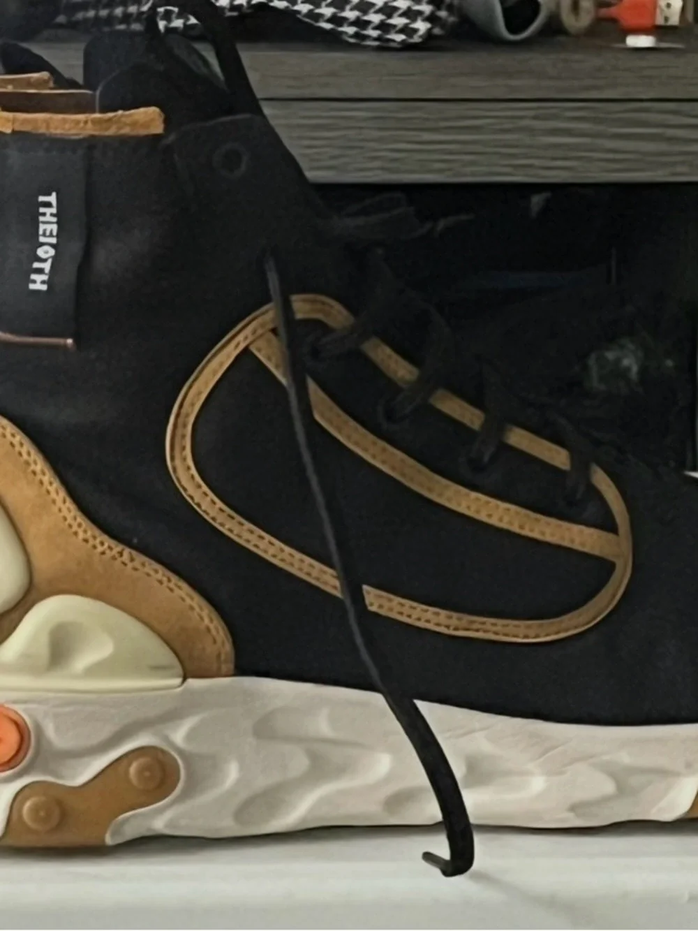 Nike Black and Tan High-Top Sneakers